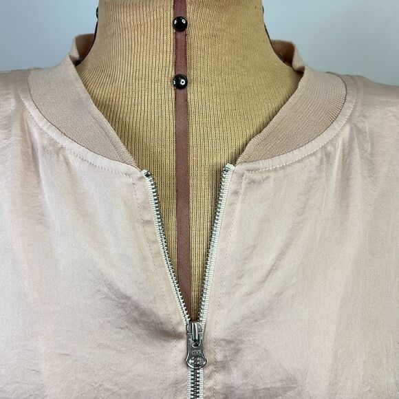 HEI HEI Pale Pink Zip Front Blouse Jacket - Size Medium - Picture 5 of 13